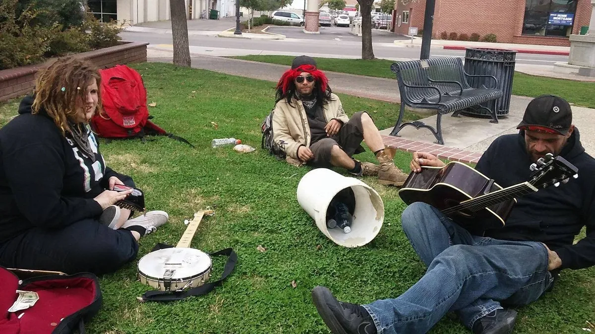 Members of the road family spending time together outdoors