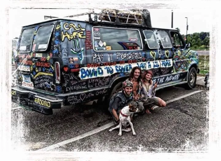 A painted traveling van from the original DKCSC collection